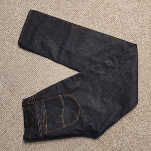 Lee 101B lean straight raw selvage jeans 33